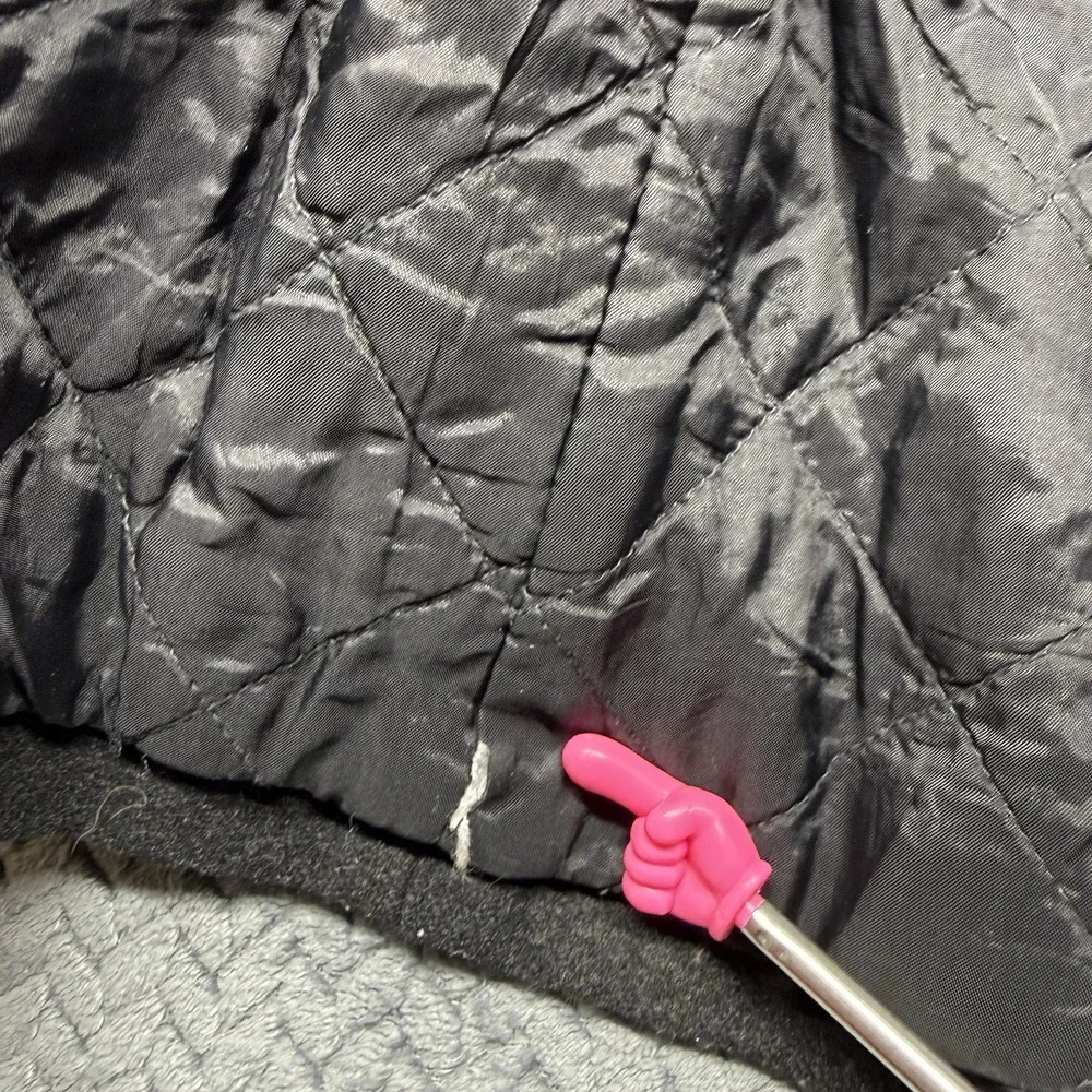J Crew Women's XS Peacoat Wool Nylon Thinsulate Quilt Lined Jacket Dark Charcoal - Picture 11 of 13